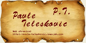 Pavle Telesković vizit kartica